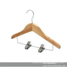 Solid Natural Wooden Children′s Clothes Clips Hanger, Baby Hangers